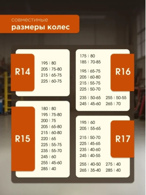 Чехлы для автомобильных колес МАК 70020, 4 шт, 100 см, (М)