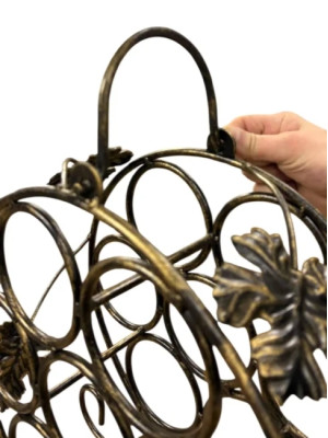 Подставка для бутылок металлическая кованая ПДБ-1-1