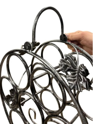 Подставка для бутылок металлическая кованая ПДБ-1-2